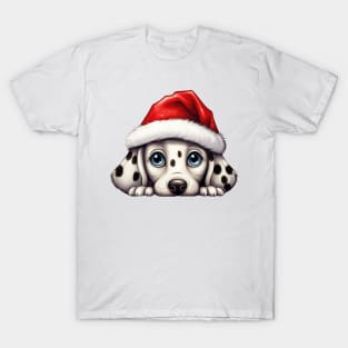 Christmas Peeking Puppy T-Shirt